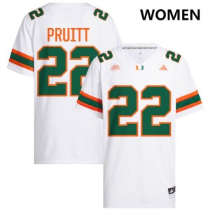 #22 Cam Pruitt The U White Womens Jerseys High School College Football 474908-181