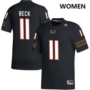 #11 Carson Beck UM Black Women Jersey Replica College Football 606576-827
