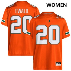 #20 Chris Ewald Jr. The U Orange Women's Jersey Official College Football 261734-799