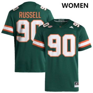 #90 Daylen Russell UM Green Womens Jerseys Player College Football 870756-494