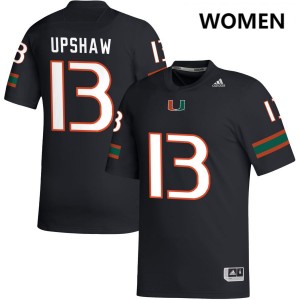 #13 Daylyn Upshaw UMiami Black Women Jerseys High School College Football 233337-646
