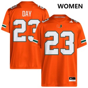 #23 Dylan Day Miami Orange Womens Jerseys 2025-26 College Football 255151-960