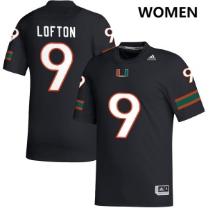 #9 Elija Lofton UM Black Women's Jerseys University College Football 400380-672