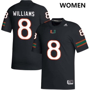 #8 Emory Williams UM Black Womens Jerseys Official College Football 881365-629