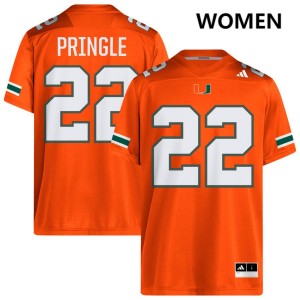 #22 Girard Pringle Jr. UM Orange Women Jerseys Replica College Football 441504-418