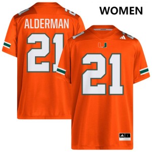#21 Jaylin Alderman The U Orange Women Jerseys Replica College Football 524824-721