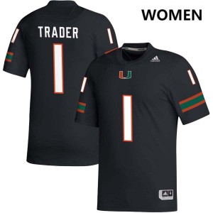 #1 Joshisa Trader The U Black Womens Jerseys 2025 College Football 935032-531