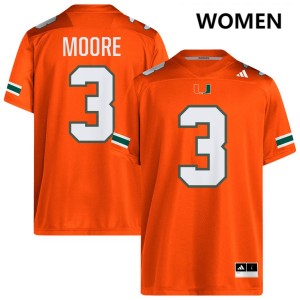 #3 Joshua Moore Miami Orange Womens Jerseys Alumni College Football 729992-773