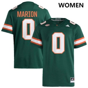 #0 Keelan Marion UMiami Green Women's Jersey High School College Football 605493-764