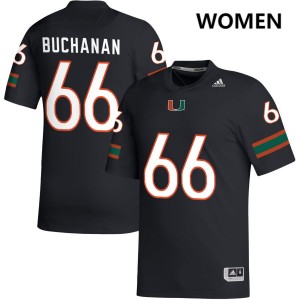 #66 Max Buchanan Miami Black Women's Jerseys Official College Football 830769-497