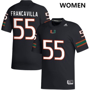 #55 Nino Francavilla UM Black Women Jersey Alumni College Football 777933-964