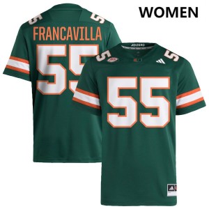 #55 Nino Francavilla The U Green Women's Jersey Embroidery College Football 663593-461