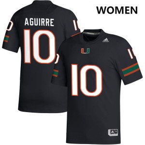 #10 Raul Aguirre Jr. Miami Black Women's Jersey 2025-26 College Football 801127-629