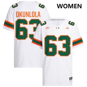 #63 Samson Okunlola The U White Womens Jerseys Stitched College Football 195539-808