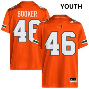 #46 Adam Booker UMiami Orange Youth Jerseys Player College Football 661919-670