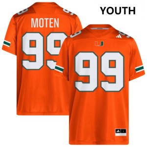 #99 Ahmad Moten Sr. University of Miami Orange Youth Jerseys NCAA College Football 718638-772