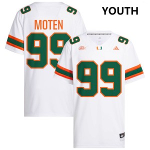 #99 Ahmad Moten Sr. Miami White Youth Jersey NCAA College Football 343489-814