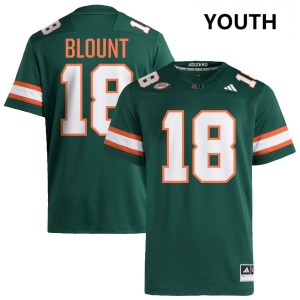 #18 Armondo Blount Miami Hurricanes Green Youth Jersey Player College Football 466997-321