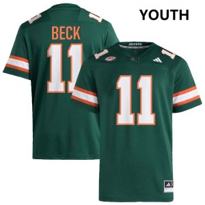 #11 Carson Beck Miami Hurricanes Green Youth Jerseys Limited College Football 206794-922