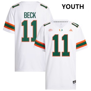 #11 Carson Beck The U White Youth Jerseys Official College Football 194387-396