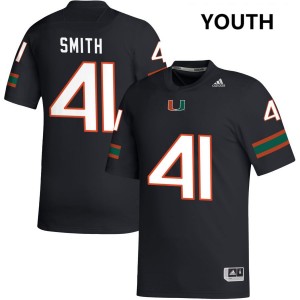 #41 Chase Smith Miami Black Youth Jerseys 2025 College Football 202378-123
