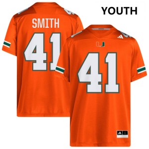 #41 Chase Smith Miami Orange Youth Jersey 2025 College Football 306188-821