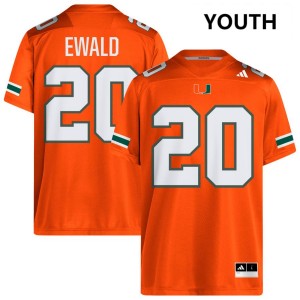 #20 Chris Ewald Jr. UMiami Orange Youth Jerseys High School College Football 699158-957