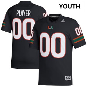#00 Custom The U Black Youth Jersey University College Football 420803-928