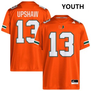 #13 Daylyn Upshaw UMiami Orange Youth Jersey Embroidery College Football 120187-114
