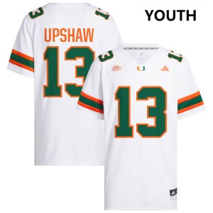 #13 Daylyn Upshaw Hurricanes White Youth Jerseys 2025 College Football 223198-330