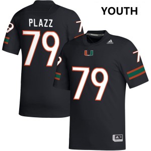 #79 Deryc Plazz Miami Black Youth Jerseys NCAA College Football 968322-651