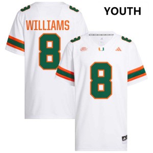 #8 Emory Williams UM White Youth Jersey Official College Football 693168-617