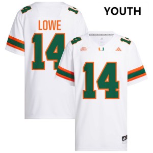 #14 Hayden Lowe UM White Youth Jersey Alumni College Football 213166-861