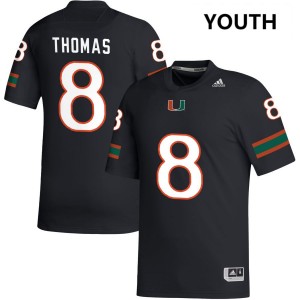 #8 Jakobe Thomas Hurricanes Black Youth Jerseys 2025 College Football 415024-577