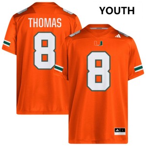 #8 Jakobe Thomas University of Miami Orange Youth Jerseys University College Football 358879-924
