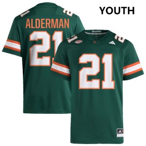 #21 Jaylin Alderman The U Green Youth Jersey University College Football 371066-865