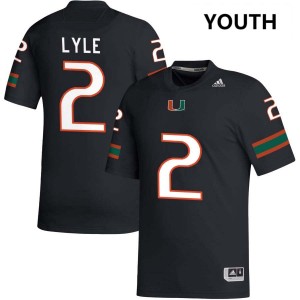 #2 Jordan Lyle The U Black Youth Jerseys 2025-26 College Football 701600-370