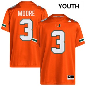 #3 Joshua Moore Miami Orange Youth Jerseys 2025-26 College Football 485973-348
