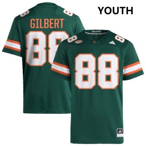 #88 Luka Gilbert Miami Green Youth Jerseys 2025 College Football 591914-346