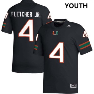 #4 Mark Fletcher Jr. University of Miami Black Youth Jerseys 2025-26 College Football 741704-391