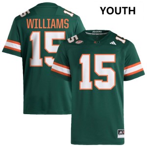 #15 Markeith Williams University of Miami Green Youth Jerseys Limited College Football 998166-440