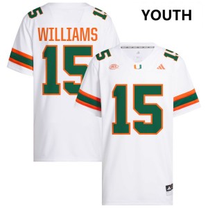 #15 Markeith Williams Miami White Youth Jerseys 2025-26 College Football 617415-288