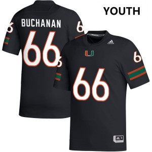 #66 Max Buchanan Miami Hurricanes Black Youth Jersey Alumni College Football 960298-785