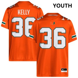 #36 Nick Kelly UM Orange Youth Jersey Limited College Football 142580-892