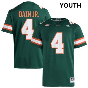 #4 Rueben Bain Jr. Hurricanes Green Youth Jerseys High School College Football 888586-844