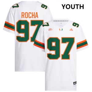 #97 Will Rocha UM White Youth Jersey Game College Football 102799-136