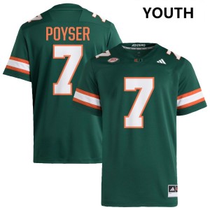 #7 Zechariah Poyser UM Green Youth Jerseys NCAA College Football 160357-433