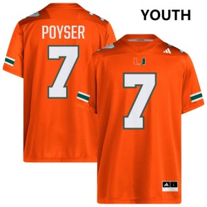 #7 Zechariah Poyser The U Orange Youth Jerseys NCAA College Football 366191-797