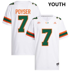 #7 Zechariah Poyser The U White Youth Jersey 2025 College Football 675843-674